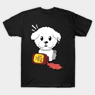 Funny furry dog Spills BBQ Sauce T-Shirt